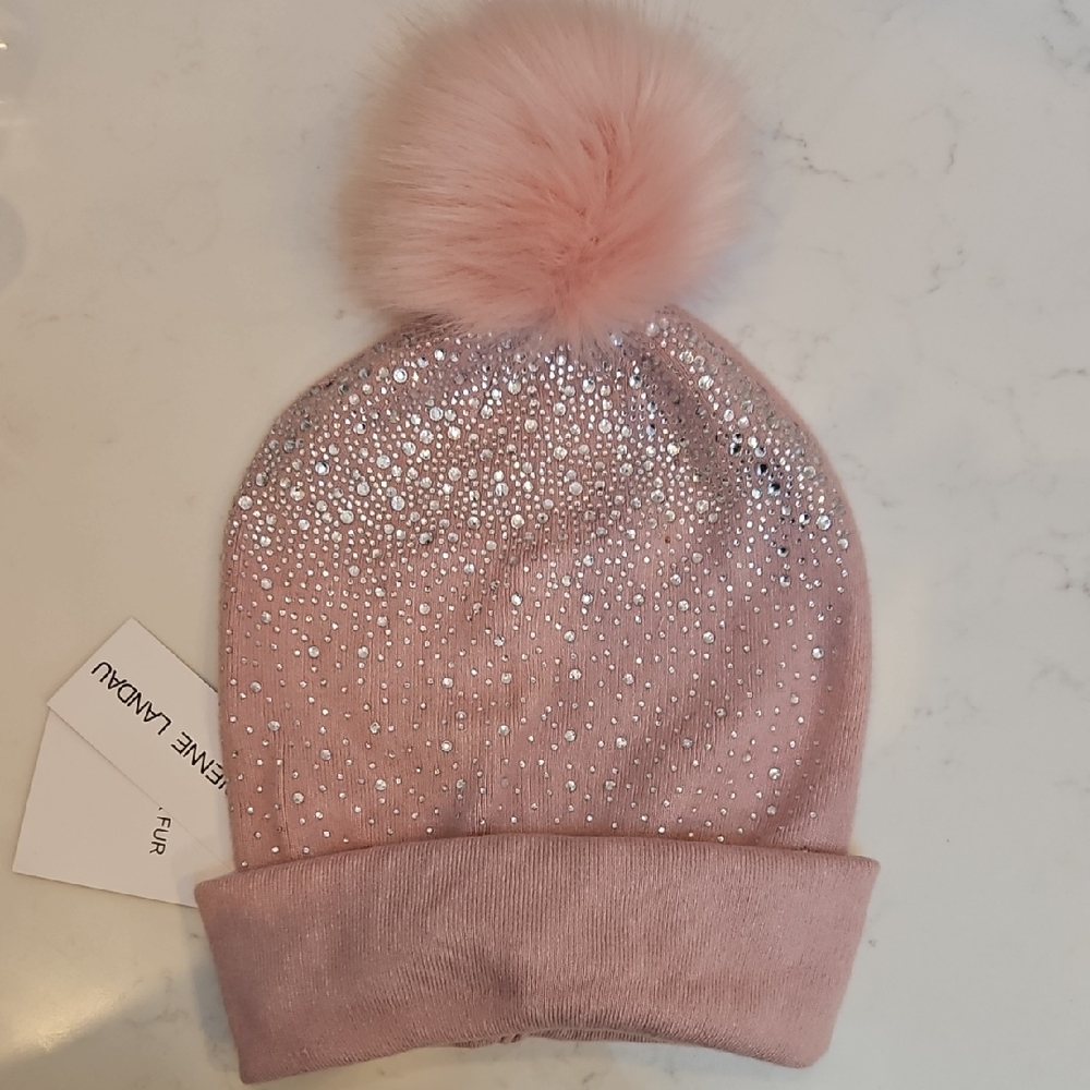 NWT Adrienne Landau Rhinestone Embellished Hat Stocking‎ Stuffer Gift